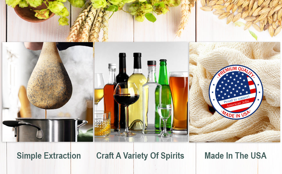 Eselect 11" (50 Pack) Hops, Grain & Spice Beer Brewing Bags Cotton Mesh Steeping Bags for Beer Wine, Cider, Tea, Soups & Nut Milk, Hops & Grain Socks for Dry Hopping for Micro Brewing or Homebrewing