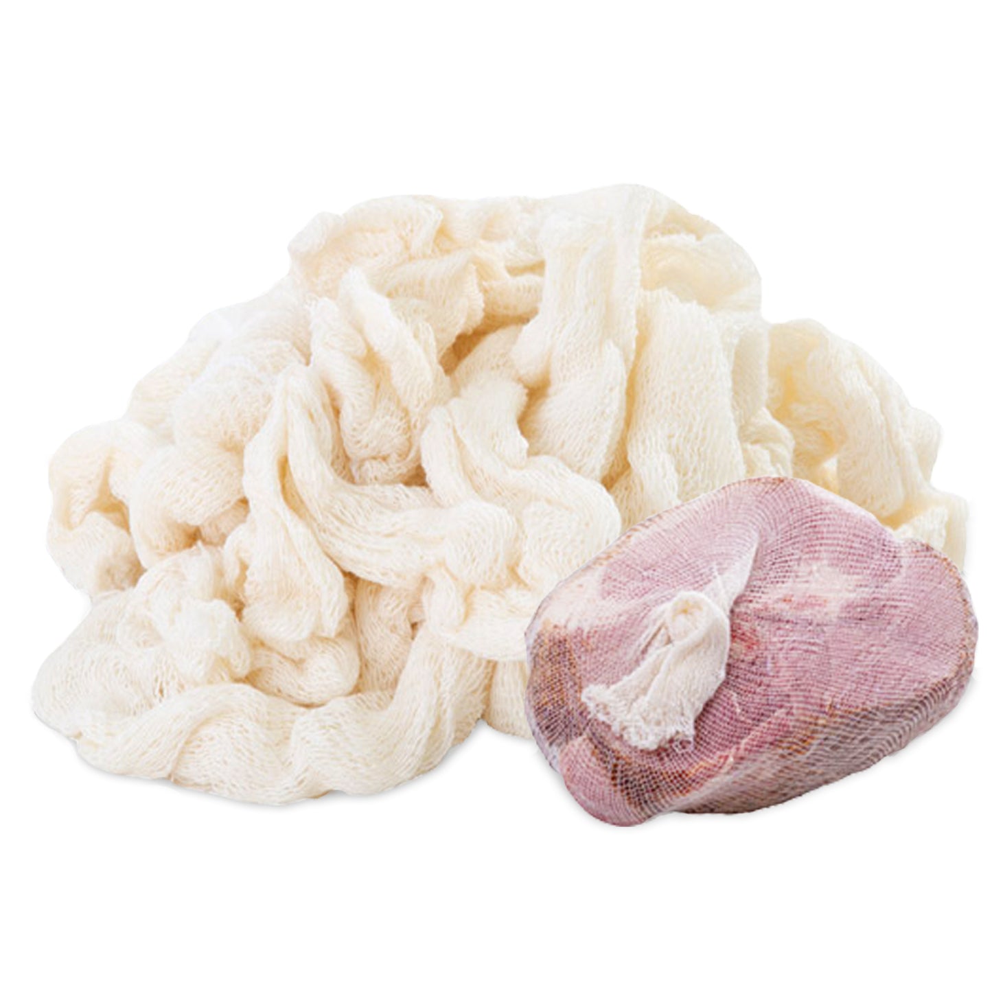 Eselect 36" Stockinette Ham and Meat Bags - Pack of 10 - Meat Netting, Bags for Smoking and Curing Poultry, Beef, Bacon Pork, Lamb, Deer and More