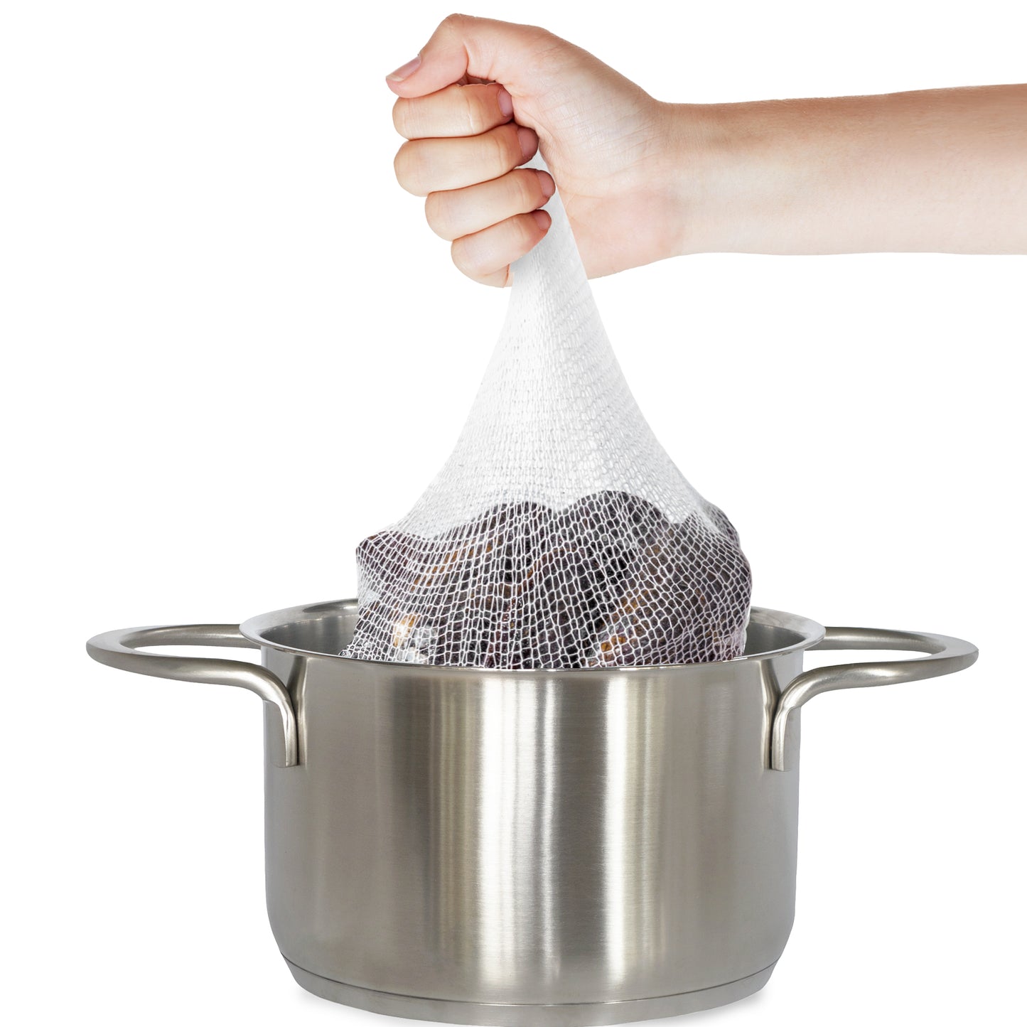 Eselect 22" Seafood Boil & Steamer Bags - Pack of 10, Seafood Boiling Bags for Crab, Crawfish, Shellfish - Low Country Boil, Clambake, Crab Boil, Soup Stock Socks, Vegetable Storage Bags