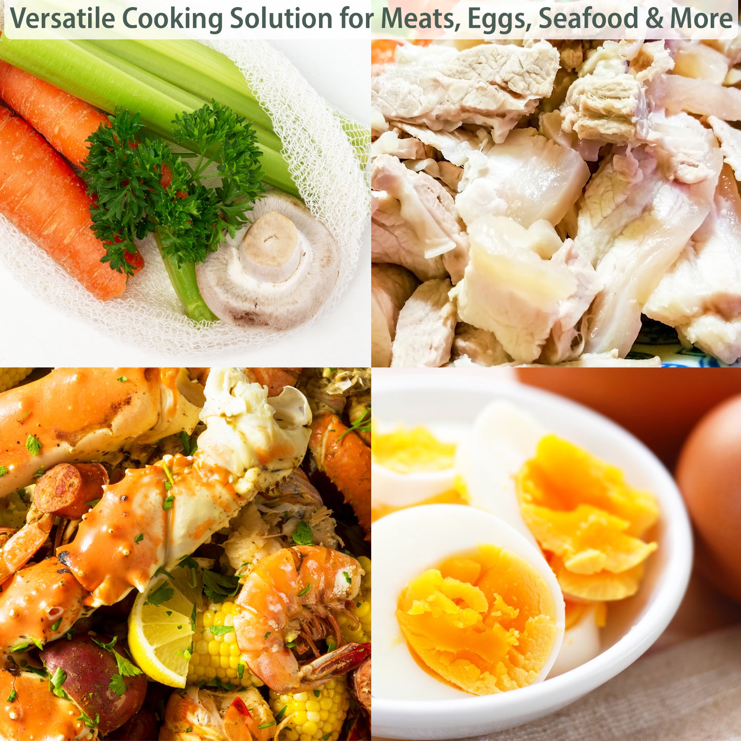 Eselect 24” Soup Socks - Pack of 10, Cooking Bags for Making Flavorful Soup Stock, Broth & Stew, Clam Bags, Steamer & Boiling Bags, Food Storage Bags