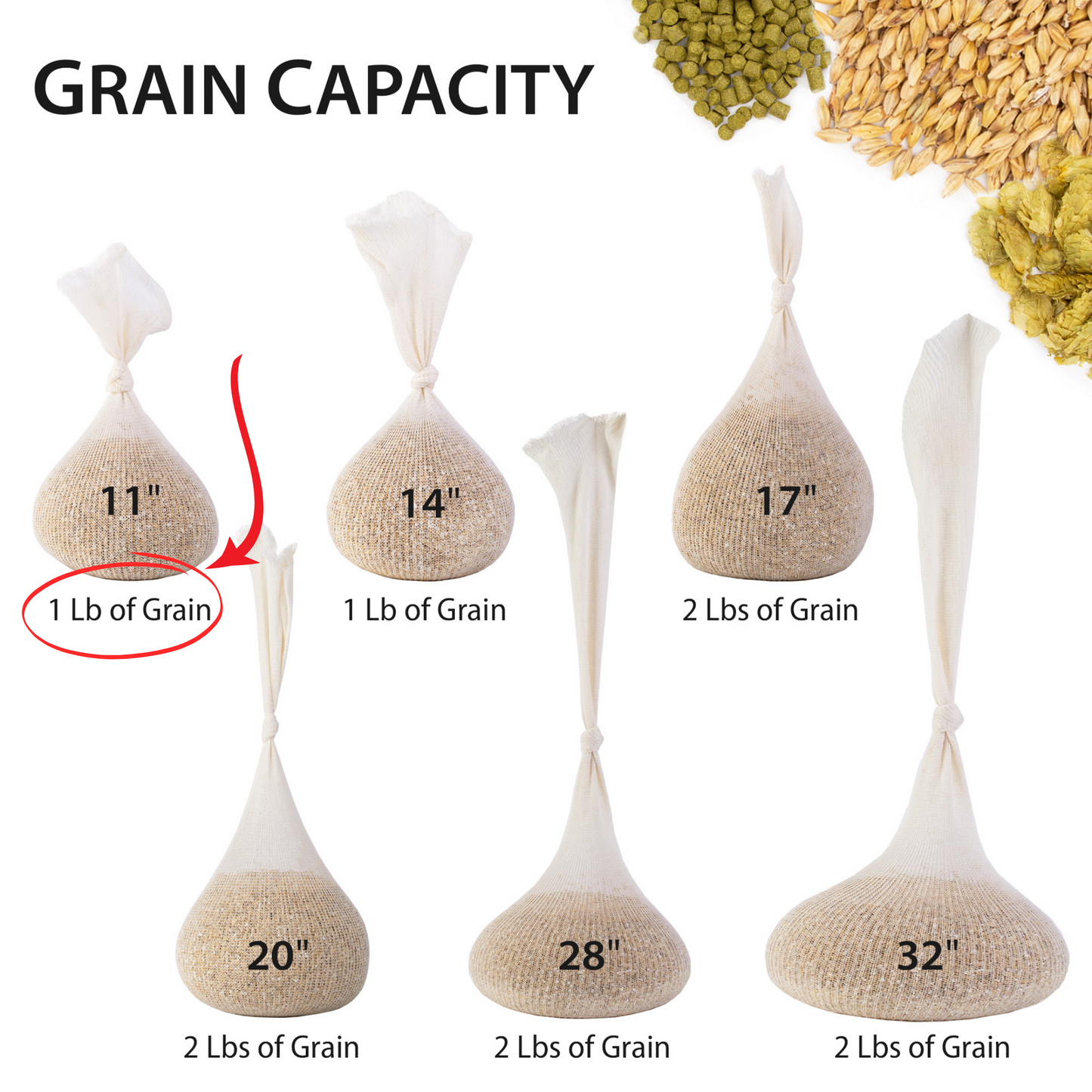 Eselect 11" (50 Pack) Hops, Grain & Spice Beer Brewing Bags Cotton Mesh Steeping Bags for Beer Wine, Cider, Tea, Soups & Nut Milk, Hops & Grain Socks for Dry Hopping for Micro Brewing or Homebrewing