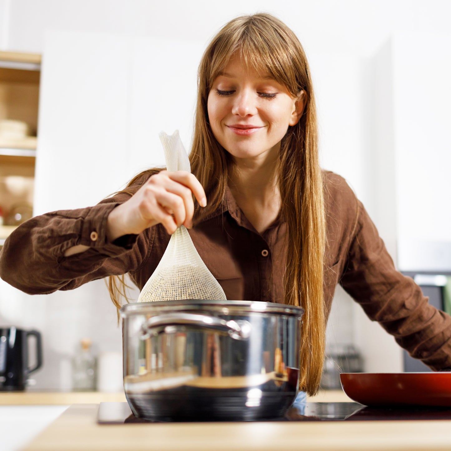 Eselect 14" (50 Pack) Hops, Grain & Spice Beer Brewing Bags Cotton Mesh Steeping Bags for Beer Wine, Cider, Tea, Soups & Nut Milk, Hops & Grain Socks for Dry Hopping for Micro Brewing or Homebrewing