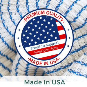 Eselect World's Best Kitchen Dish Cloths - Set of 6 Blue Dishcloths for Washing Dishes - Absorbent Poly Cotton Waffle Weave Dish Rags, Made in USA