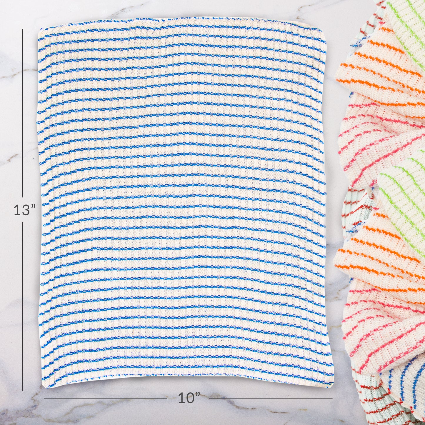 Eselect World's Best Kitchen Dish Cloths - Set of 6 Assorted Dishcloths for Washing Dishes - Absorbent Poly Cotton Waffle Weave Dish Rags, Made in USA