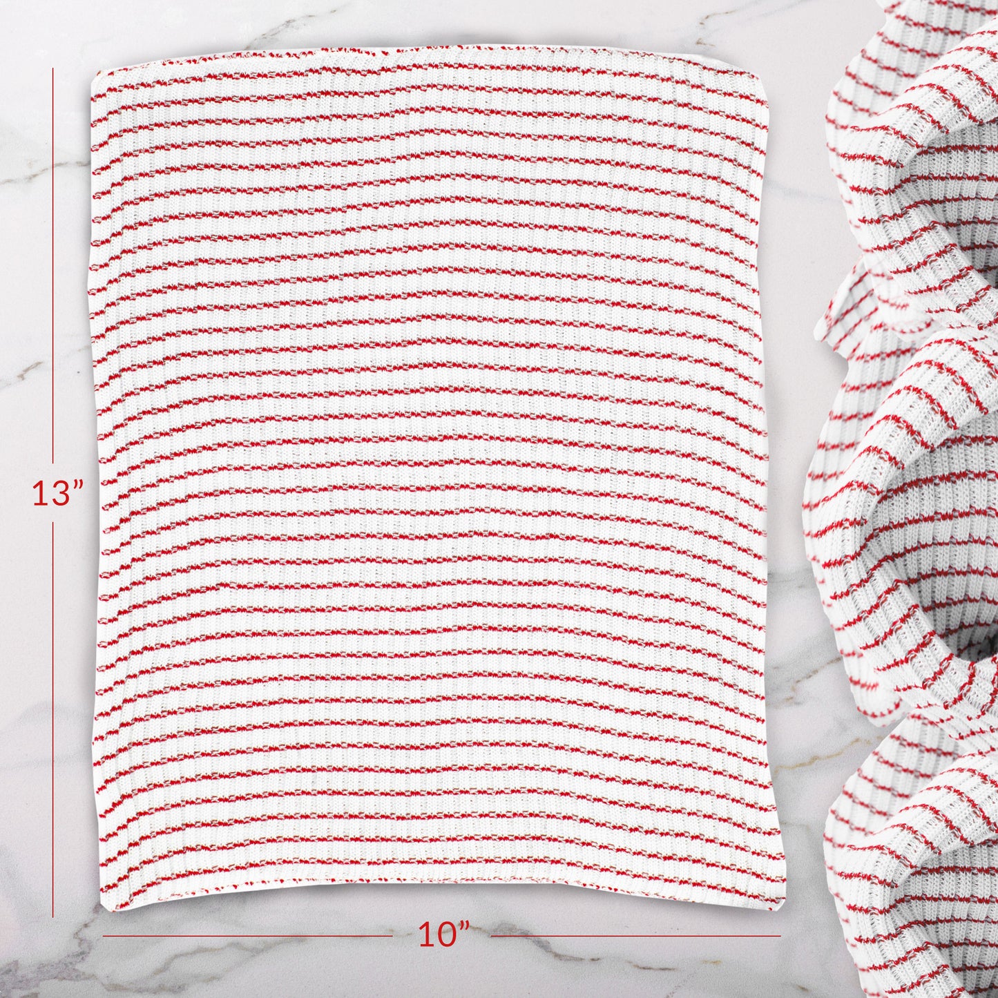 Eselect World's Best Kitchen Dish Cloths - Set of 6 Red Dishcloths for Washing Dishes - Absorbent Poly Cotton Waffle Weave Dish Rags, Made in USA